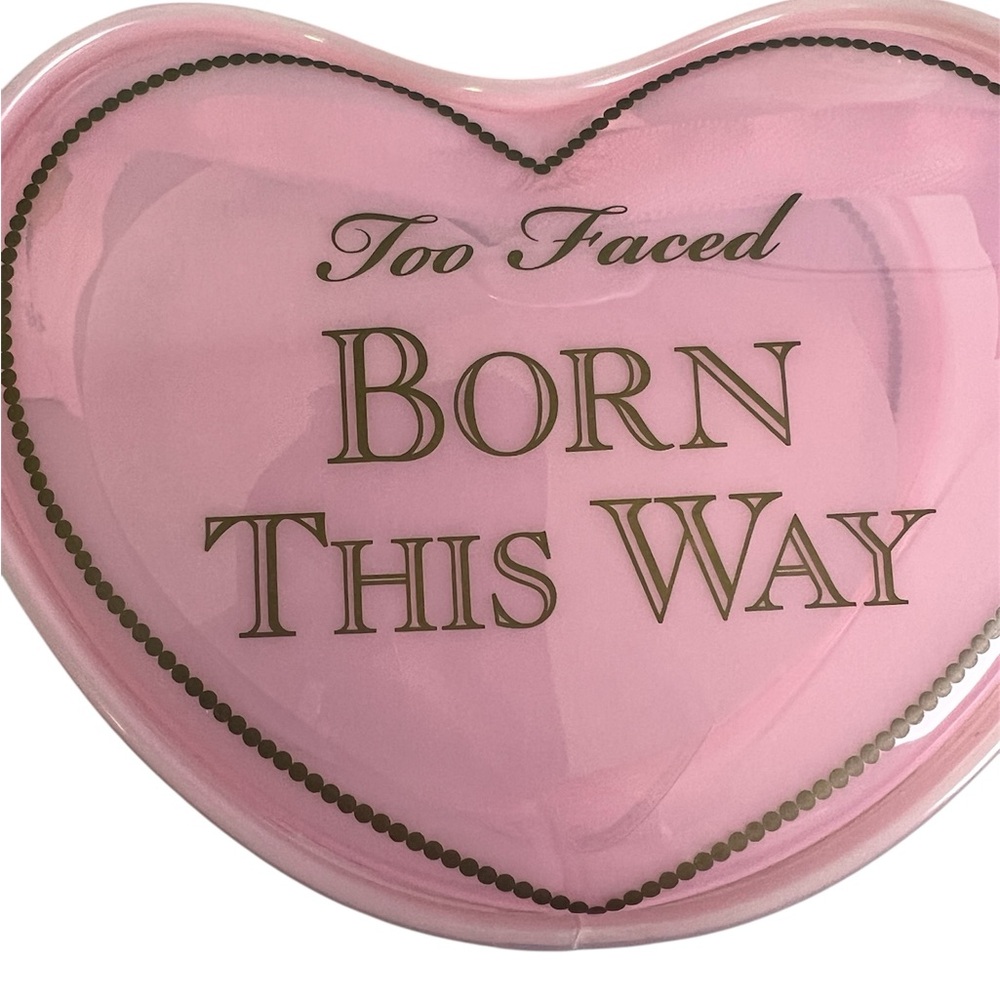 Too Faced Born This Way Pink Glossy PVC Make up Pouch